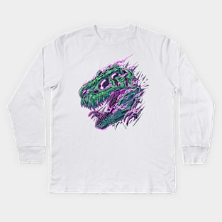 Phantom T Rex Kids Long Sleeve T-Shirt